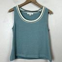 St. John  Santana Knit Sleeveless Tank Top  Size S Teal Scoop Neck Shell USA Photo 0