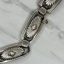 Western Concho Silver Tone Metal Chain Link Belt Size Large L Photo 5