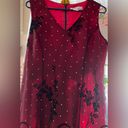 Coldwater Creek Vintage Women  Black and Red Floral Velvet With Gold Dots  Dress Photo 1