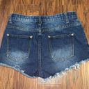 Boohoo Women’s  distressed high waisted denim shorts size 6 Photo 2