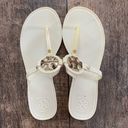 Tory Burch  | Mini Miller Jelly Sandal Ivory Cream/Pastel Yellow with Gold Emblem Photo 6