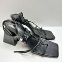 Wild Diva  Sandals Womens Size 9 Black Wraparound Square Toe Heels Photo 1