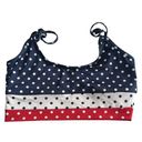 Beach Riot NEW  Eva Cropped Tank Bikini Top Polka Dot Red White Blue Size Small Photo 4