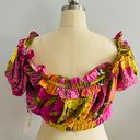 Unique Vintage Plus Size 1970s Floral Off Shoulder Crop Top- Size 3X (20)- NWT Photo 3