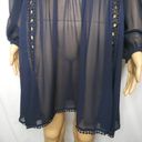 Topshop  Sheer Crocheted Coverup Dress Long Sleeve Photo 5