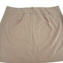 Lane Bryant Tan Pinstipe Mini Pencil Skirt Size 24 Photo 0