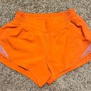 Lululemon Neon Orange Shorts Photo 0