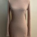 🌻  Soft Knitted Turtleneck Mini Dress Long Sleeves Photo 1