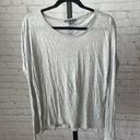 Vince  Grey Knit Pima Cotton Long Sleeve Size Medium Photo 0