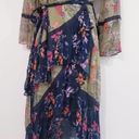 Love Sam  Williston Wrap Green, Blue / Floral Printed Dress Photo 8