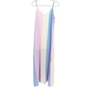 Adrienne  Womens Pastel Striped Sleeveless Vacation Maxi Dress Size S Photo 2