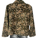 Dress Barn Vintage  Blazer Tapestry Green Tan Floral Jacket Women's Size 12 Photo 7