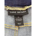 Lane Bryant  High Rise Pull-On Denim Jean‎ Jeggings Size 16 Distressed Raw Hem Photo 4