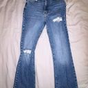 BDG Stretch High Waist Flare Jeans 26, Medium Wash, Distressed, Urban Outfitters Photo 3