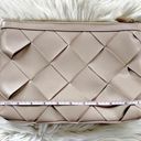 AQUA  Blush Cream Zippered Clutch Bag Photo 7