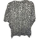 Harper Haptics by Holly  V-Neck Leopard Print Short Sleeve Gray Soft Tee Shirt Photo 8