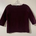 Talbots  Quiet Luxury Cashmere Sweater Womens PM Purple 3/4 Sleeve Minimalist Photo 0