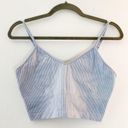 Zella Z by  Bralette Ribbed Seamless Longline Bralette in Blue Feather Sz L EUC Photo 2