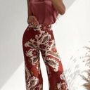 ZARA  Linen Blend Floral Printed Wide Leg Pants Photo 1