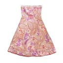 EXPRESS Vintage  pink floral sequin tube top strapless fit and flare midi dress Photo 6