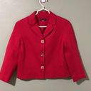 Tommy Hilfiger  3 Turn Clasp Cropped Blazer Red Size 6 Photo 0