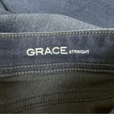 DL1961  Jeans Grace Straight Mid-Rise Raw Hem Dark Moscow Wash Women’s Size 29 Photo 8