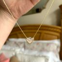 Kendra Scott Ari Heart Gold Pendant Necklace in Rose Quartz Photo 1