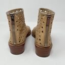 Loeffler Randall  Ione Beach Tan Leather Perforated Peep Toe Ankle Boots Shoes 6 Photo 10