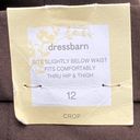 Dress Barn NWT ~  Brown Crop Button Bottom Capri Dress Pants ~ Women's Size 12 Photo 3