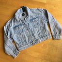 Wild Fable  Cropped, Slightly Distressed, Jean Jacket, Light Blue, Size XS, NWT Photo 1