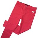 J Brand NWT  Alana High Rise Crop in Carmine Red Photo Ready Stretch Jeans 32 Photo 1