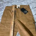 Chaser  women’s  Cargo Pants ankle Zip Pockets soft brown small casual preppy Photo 2