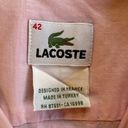 Lacoste  Womens Size Large 42 Light Pink Button Down Top Photo 5