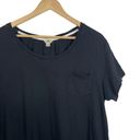 Woolrich  Women’s Classic Cotton Pocket Crewneck Tee in Black Size XXL Photo 2