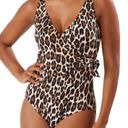 Tommy Bahama  Tummy Control Swimsuit Tropi Cat Wrap One Piece Size 4 NWT Photo 0