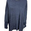 Michael Lauren  Shane oversized pull over with thumb hole navy size medium/large Photo 0