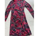 Ralph Lauren Lauren  Paisley Print Jersey Knit Long Sleeve Dress Red Multi Sz 6 Photo 5