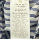 Everlane  Womens The Woven PJ Top Size S Blue White Striped Long Sleeve Boxy Fit Photo 14