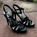 Daisy Fuentes Black Strappy Heels Photo 0