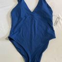 Everlane  The V-Neck One-Piece Swim Suit Resort Wear Beach Blue NWOT Size Medium Photo 8