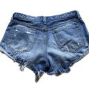 We The Free Free People Frayed Denim Jean Shorts light wash cutoff Women’s sz 28 Photo 1