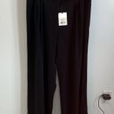 Carolina Herrera  Triple Pleated Silk Wide Leg Pants Black Photo 2