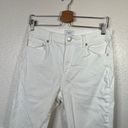 Loft Outlet Womens White Mid Rise Stretch Skinny Ankle Jeans Size 6 Photo 2