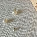 Vintage “Hannah” Coin Pearl Stud Earrings White Neutral Minimal Classic Simple Jewelry Photo 5