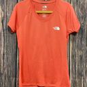 The North Face Orange V-neck Activewear Tshirt Photo 0