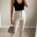 ZARA Cream High Waisted Trousers Photo 0