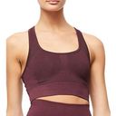 Good American  Women's Knockout Seamless Scoop Sports Bra Bordeaux Red 00 XXS Photo 0