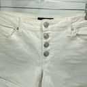 Jessica Simpson  Womens Jean Shorts Button Fly Cuffed Vintage High Waist White 28 Photo 3