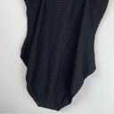 Vtg Y2K Mainstream Black Textured One Piece Swimsuit Sz 12 Sweetheart Neckline Photo 7