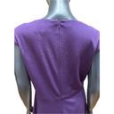 Badgley Mischka  Purple Dress Size 10 Flower Appliqué Short Dress ￼ Photo 3